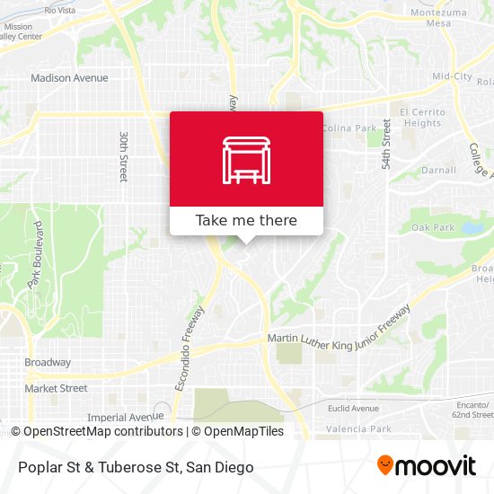 Poplar St & Tuberose St map