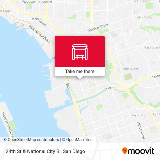 24th St & National City Bl map
