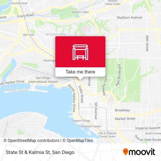 State St & Kalmia St map