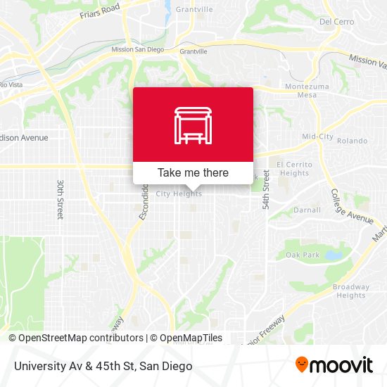 Mapa de University Av & 45th St
