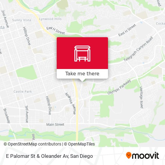 E Palomar St & Oleander Av map