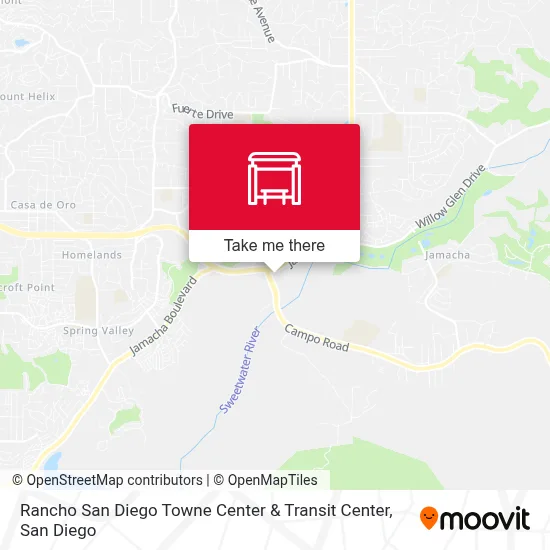Rancho San Diego Towne Center & Transit Center map