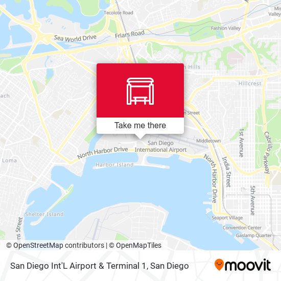 Mapa de San Diego Int'L Airport & Terminal 1