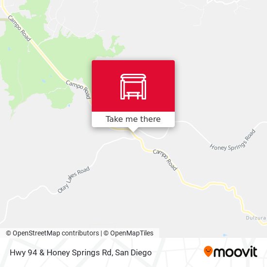 Hwy 94 & Honey Springs Rd map