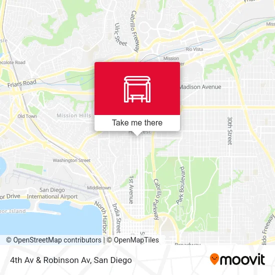 Mapa de 4th Av & Robinson Av