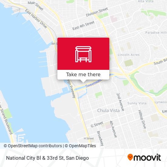 Mapa de National City Bl & 33rd St