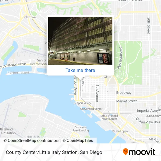 County Center / Little Italy Station map