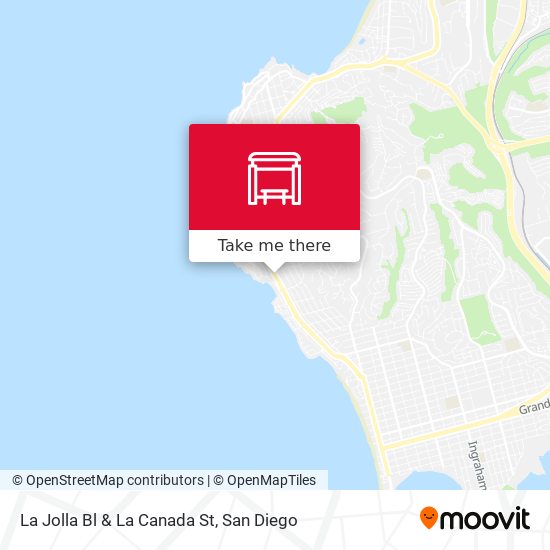 La Jolla Bl & La Canada St map