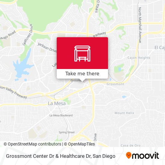 Grossmont Center Dr & Healthcare Dr map