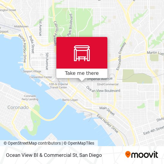 Ocean View Bl & Commercial St map