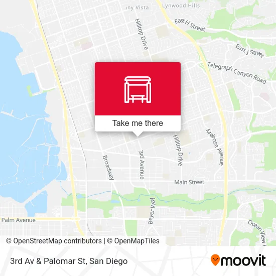 Mapa de 3rd Av & Palomar St