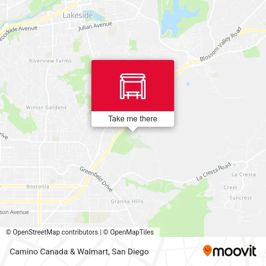 Mapa de Camino Canada & Walmart