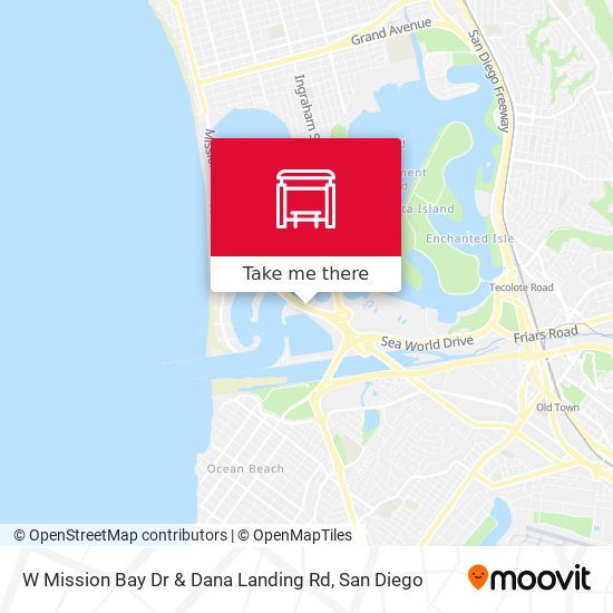 Mapa de W Mission Bay Dr & Dana Landing Rd