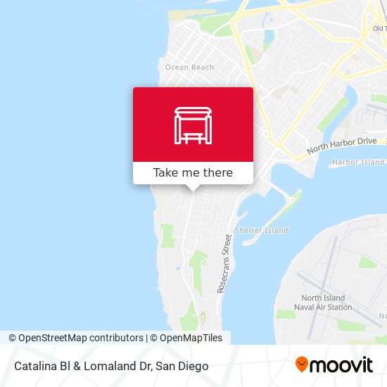 Catalina Bl & Lomaland Dr map