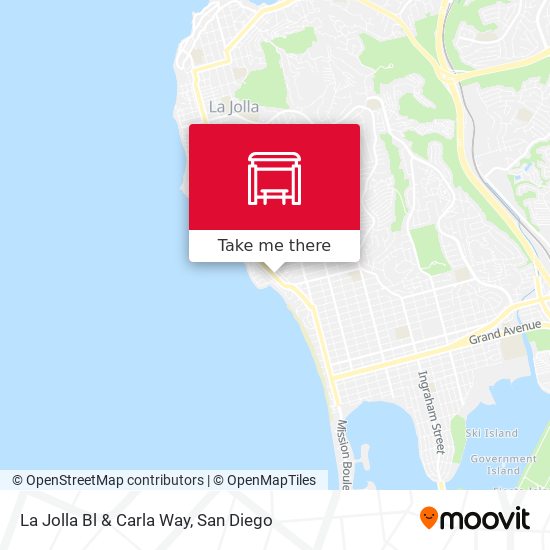 La Jolla Bl & Carla Way map