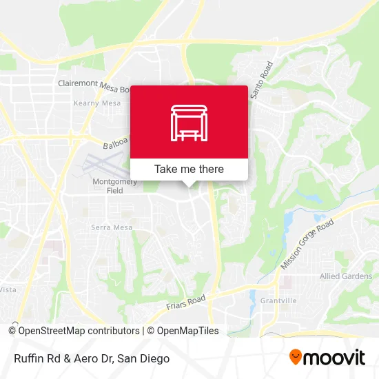 Ruffin Rd & Aero Dr map
