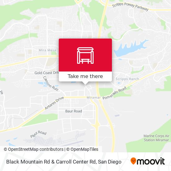Mapa de Black Mountain Rd & Carroll Center Rd