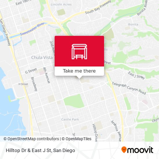 Mapa de Hilltop Dr & East J St