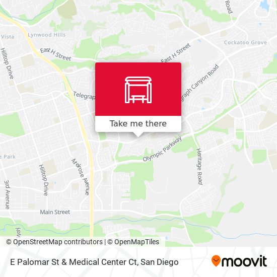 E Palomar St & Medical Center Ct map
