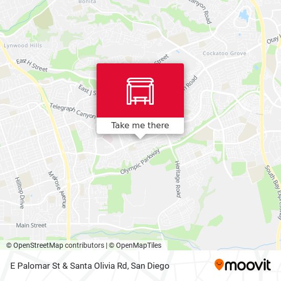 E Palomar St & Santa Olivia Rd map