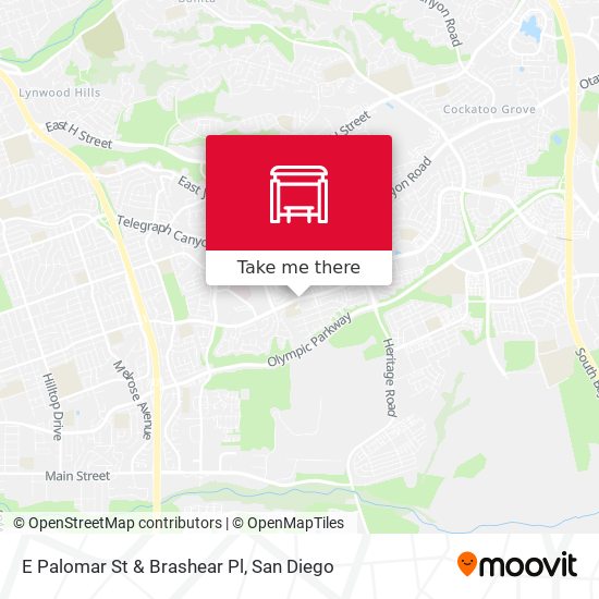 E Palomar St & Brashear Pl map