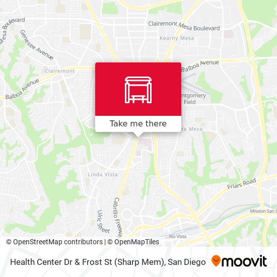 Mapa de Health Center Dr & Frost St (Sharp Mem)