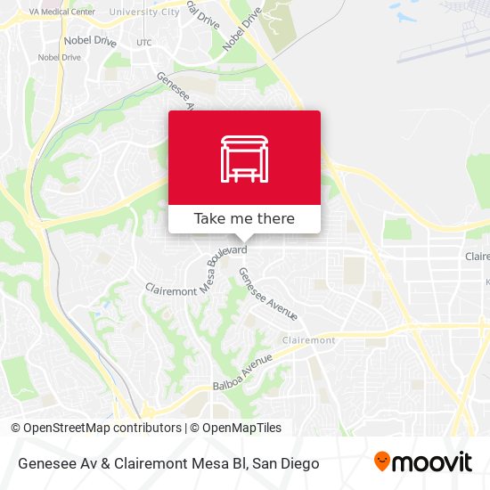 Genesee Av & Clairemont Mesa Bl map