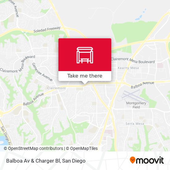 Balboa Av & Charger Bl map