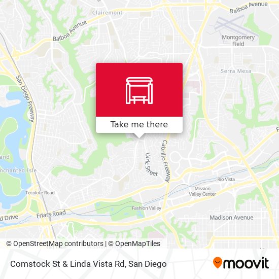 Mapa de Comstock St & Linda Vista Rd