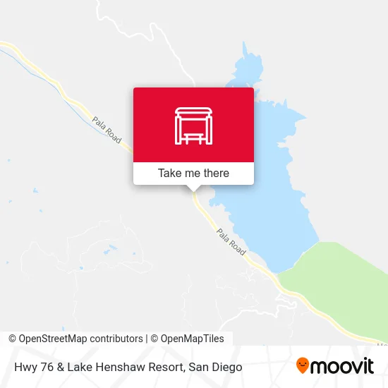 Hwy 76 & Lake Henshaw Resort map