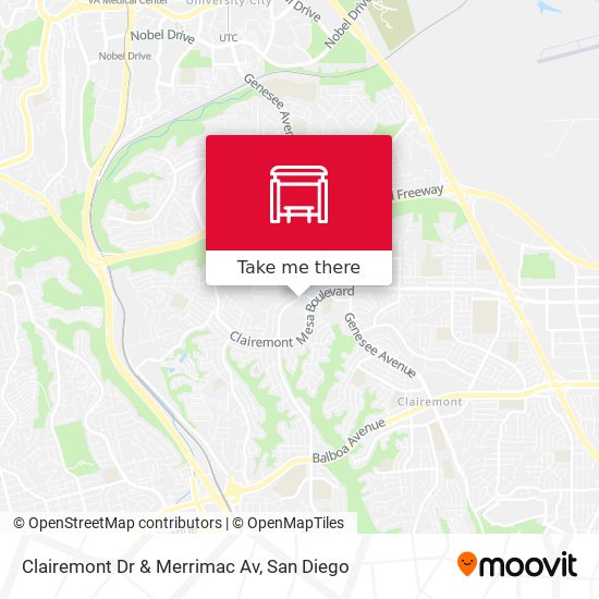 Mapa de Clairemont Dr & Merrimac Av