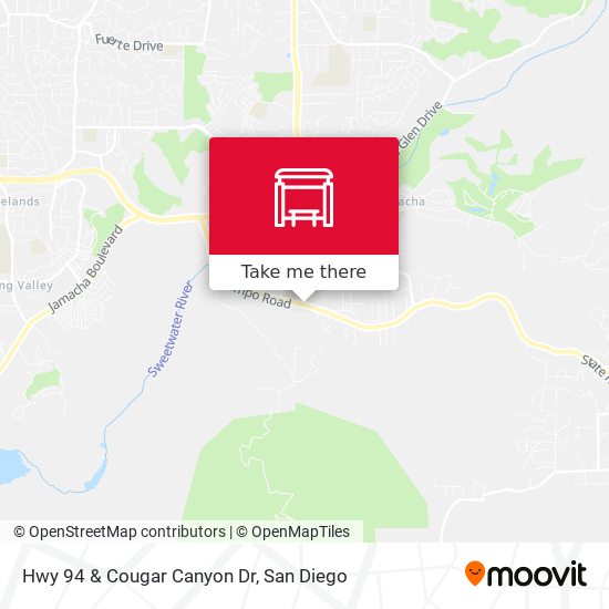 Mapa de Hwy 94 & Cougar Canyon Dr