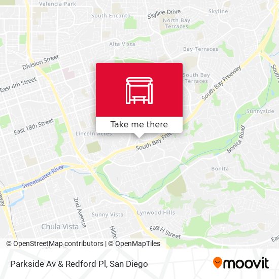 Parkside Av & Redford Pl map