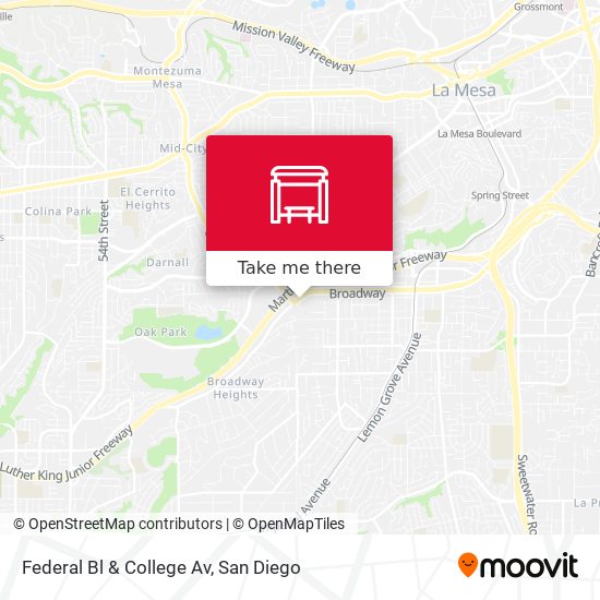 Mapa de Federal Bl & College Av