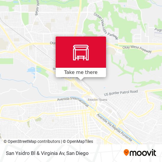 San Ysidro Bl & Virginia Av map