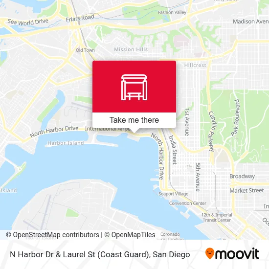 N Harbor Dr & Laurel St (Coast Guard) map