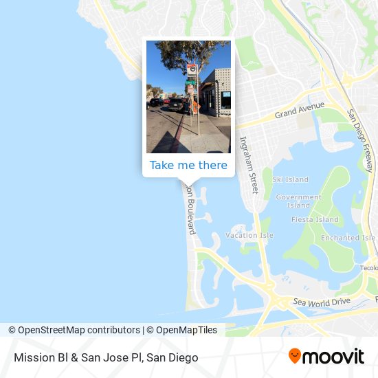 Mission Bl & San Jose Pl map