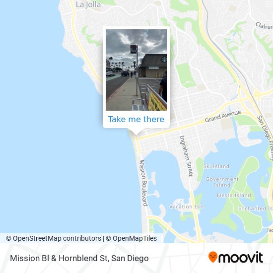 Mission Bl & Hornblend St map