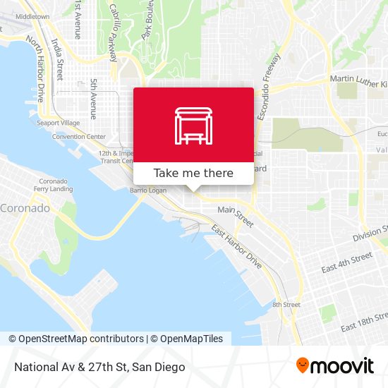 Mapa de National Av & 27th St