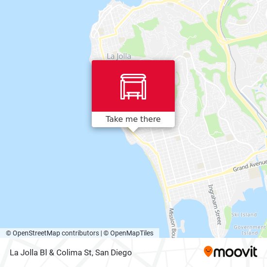 La Jolla Bl & Colima St map