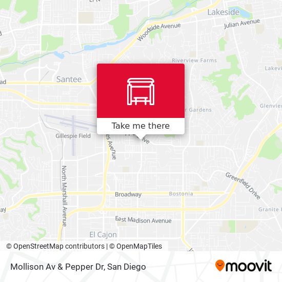 Mollison Av & Pepper Dr map