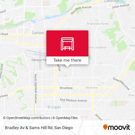 Bradley Av & Sams Hill Rd map