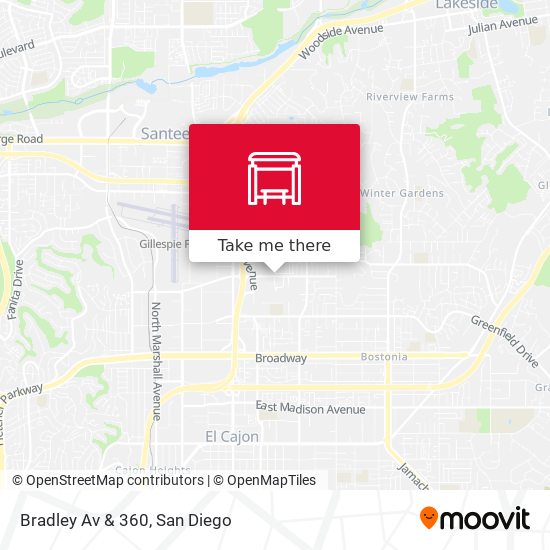 Mapa de Bradley Av & 360