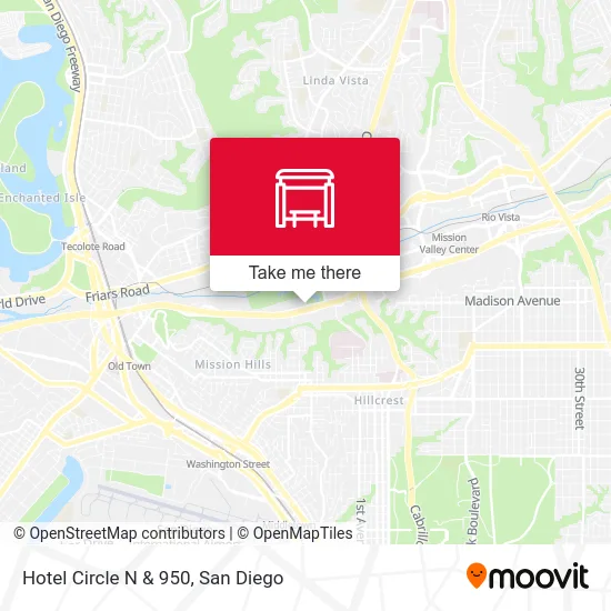 Hotel Circle N & 950 map