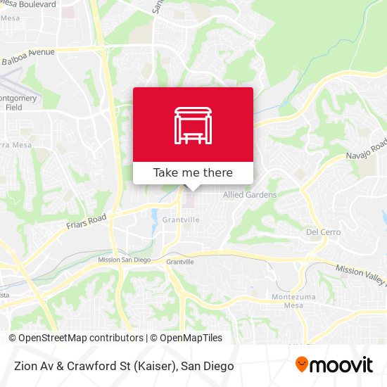 Zion Av & Crawford St (Kaiser) map