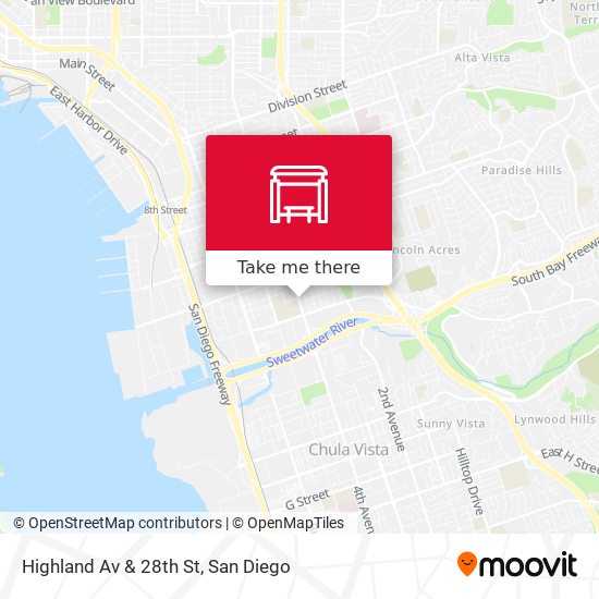 Highland Av & 28th St map
