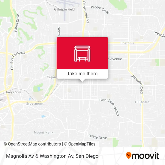 Mapa de Magnolia Av & Washington Av