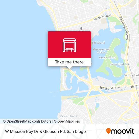 Mapa de W Mission Bay Dr & Gleason Rd