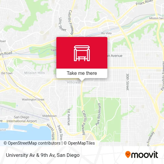 Mapa de University Av & 9th Av