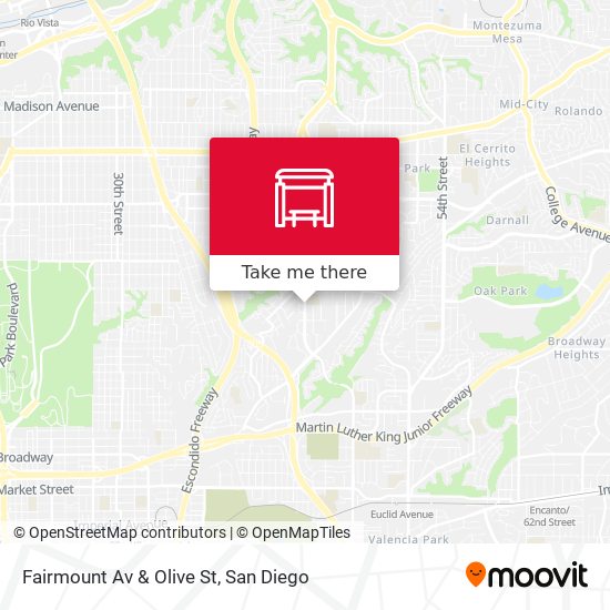 Fairmount Av & Olive St map